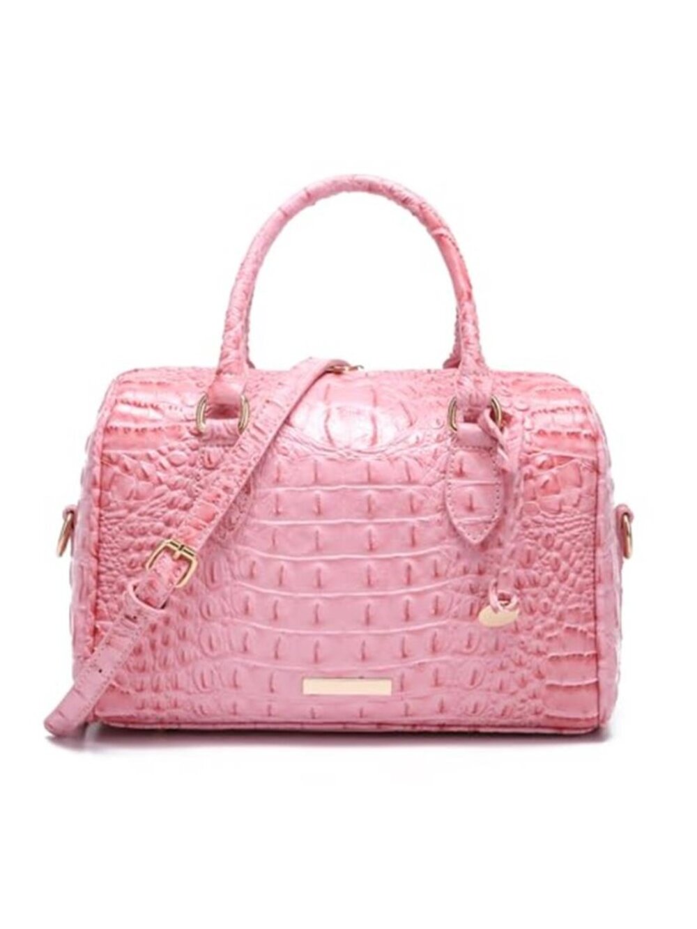 Pink Crocodile Tote Bag Women Vegan Leather Crossbody Shoulder Purse Large